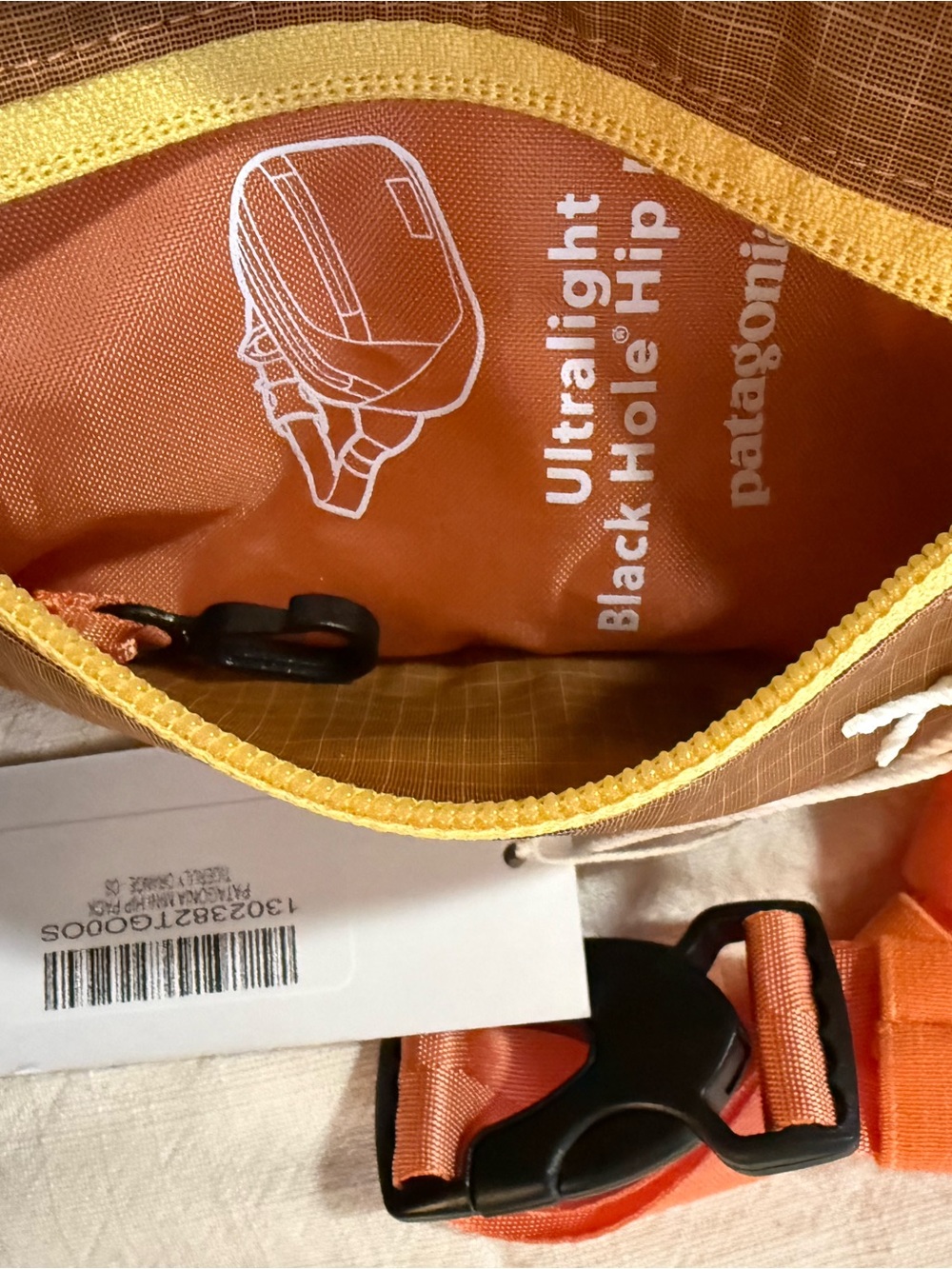 Patagonia Brown & Orange Waist Pack — Lightweight Sling Bag - Picture 4 of 4